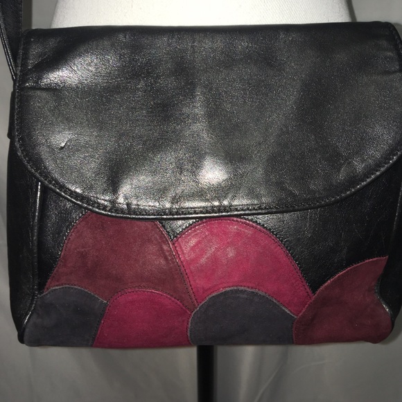 Bally Vintage Crossbody Black leather red suede - Picture 3 of 8